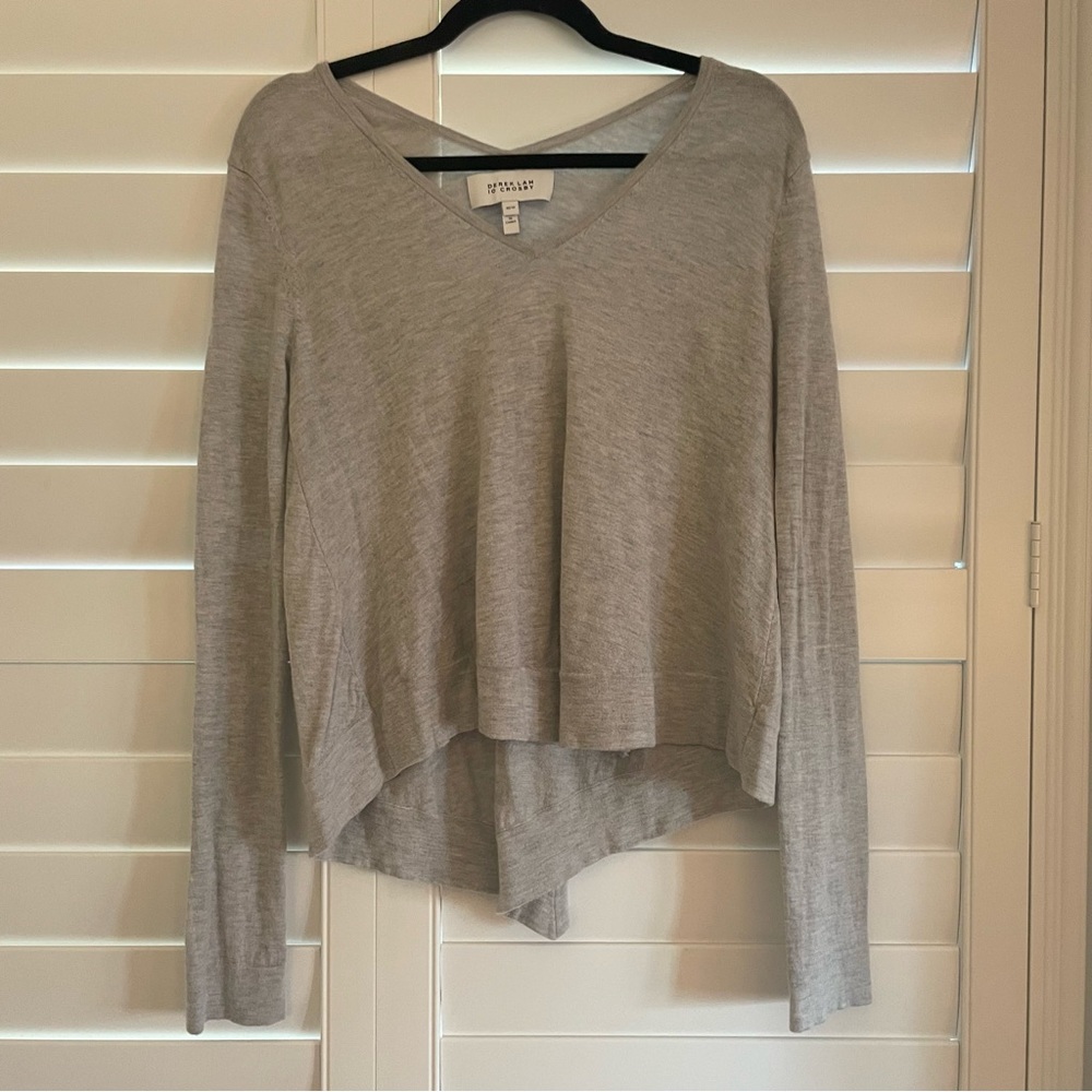 10 Crosby Derek Lam V Neck Top Grey Size XS